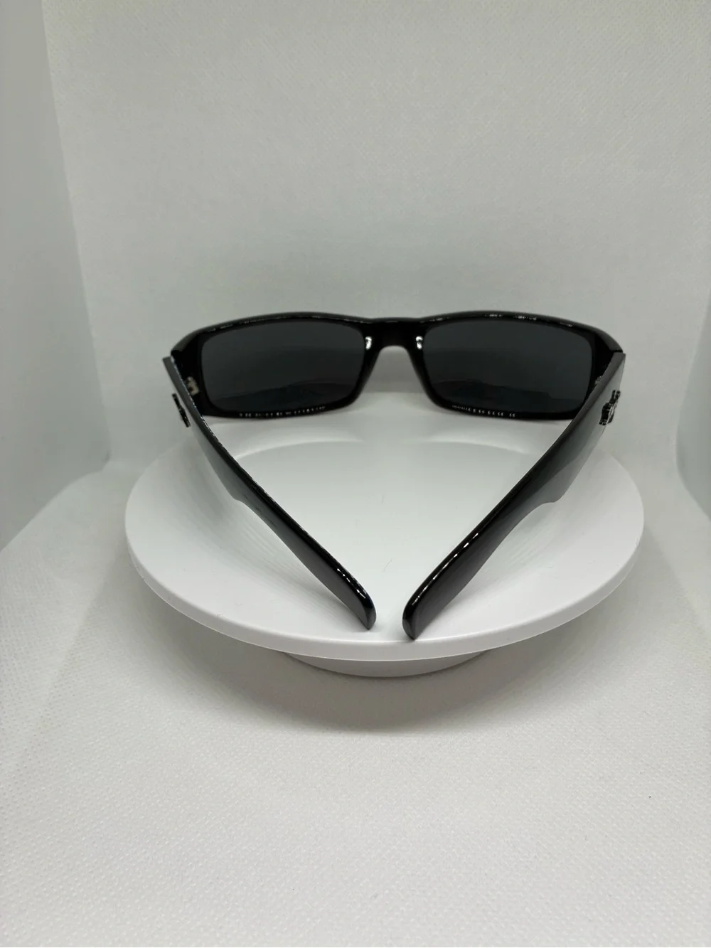 Locs Black Rectangle Sunglasses with Blue Bandana Temple Accent
